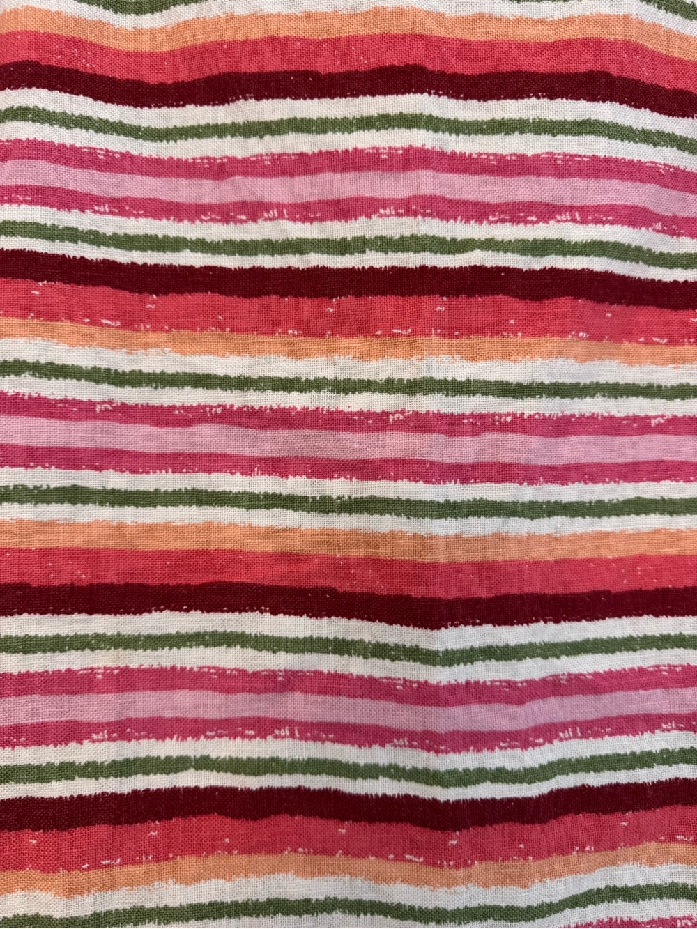 Talbots Striped Linen Blend Skirt Size 12 Pink Orange Green Preppy Summer - Picture 5 of 5